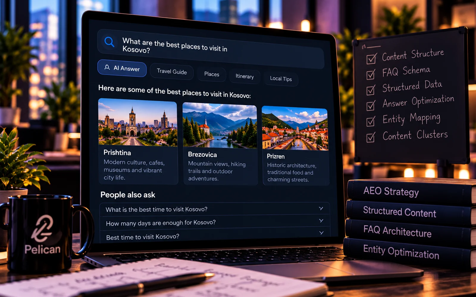 Answer engine optimization and featured results